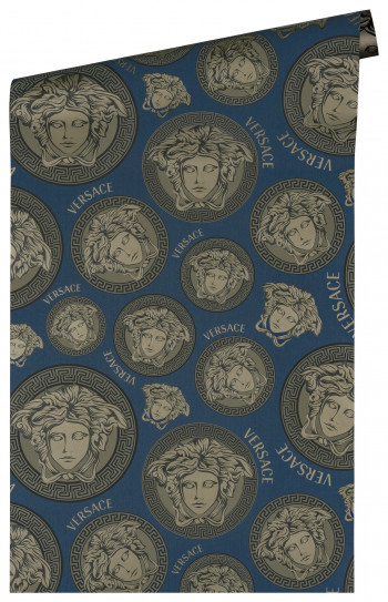 VERSACE Wallpaper "Medusa-Kopf" royalblau 38611-3