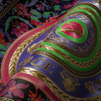VERSACE Wallpaper "Virtus" schwarz bunt gold 38705-1