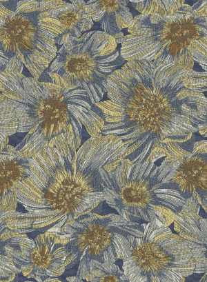 MISSONI Home Tapete Anemoni blau gold