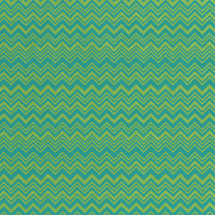 MISSONI Home Zig Zag Tapete Vlies grün blau